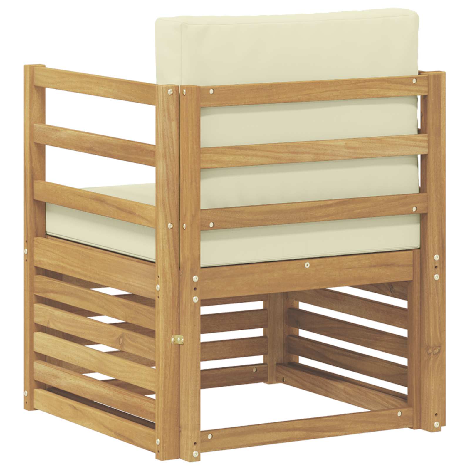 Outdoor-Sofa Polyester Weiß und Creme