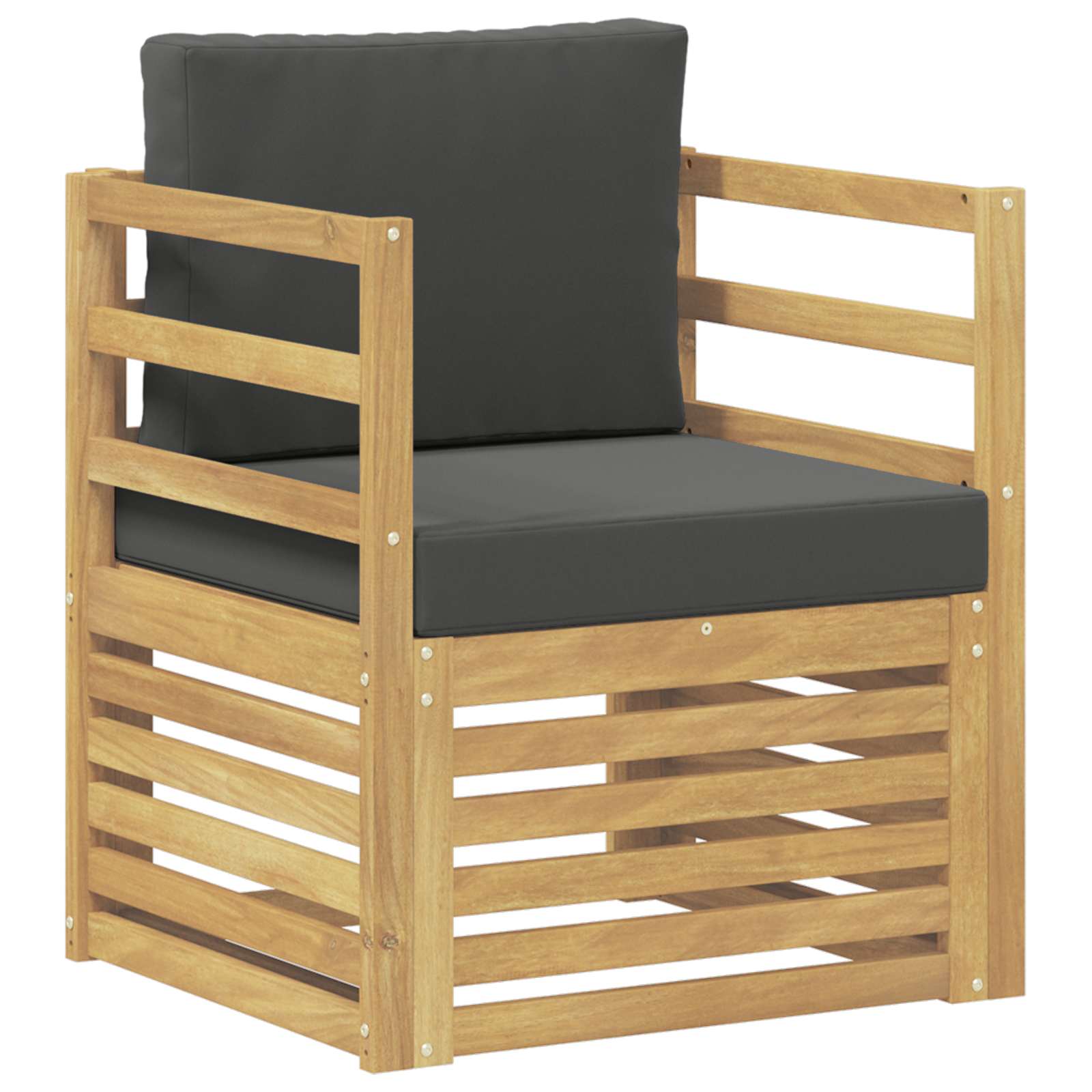 Outdoor-Sofa Polyester Weiß und Anthrazit