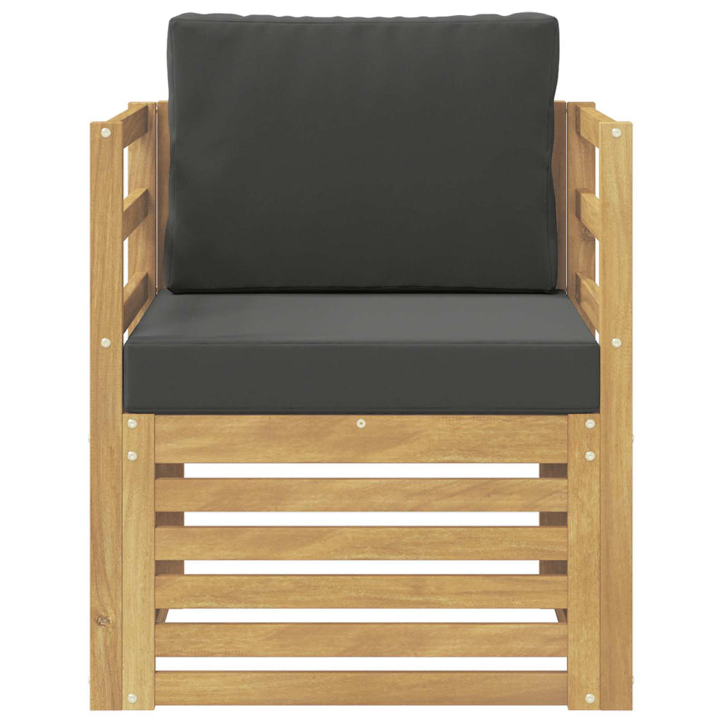 Outdoor-Sofa Polyester Weiß und Anthrazit