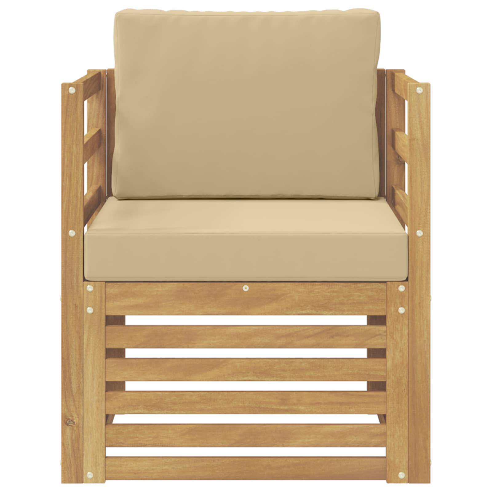 Outdoor-Sofa Polyester Weiß