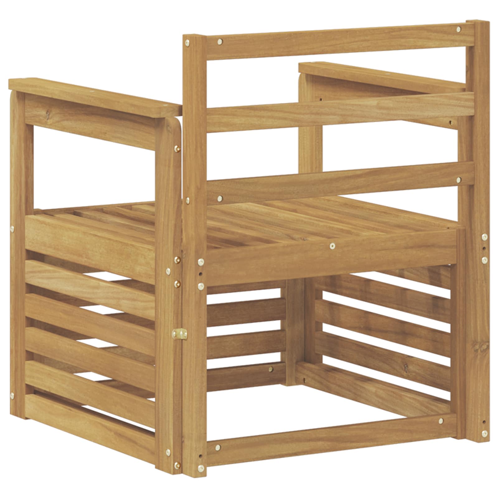 2 Stück Outdoor-Sofagarnitur Massivholz Akazie Weiß