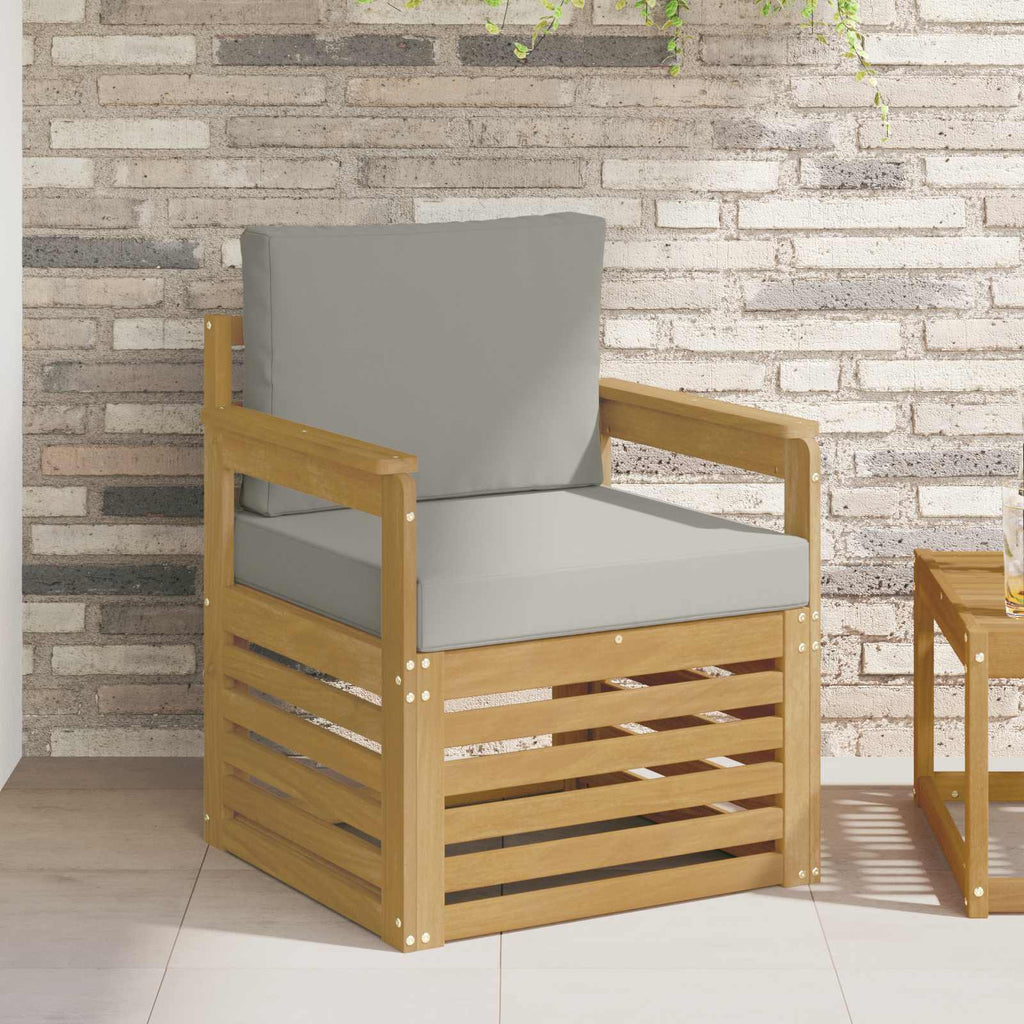 2 Stück Outdoor-Sofagarnitur Polyester Weiß und Hellgrau
