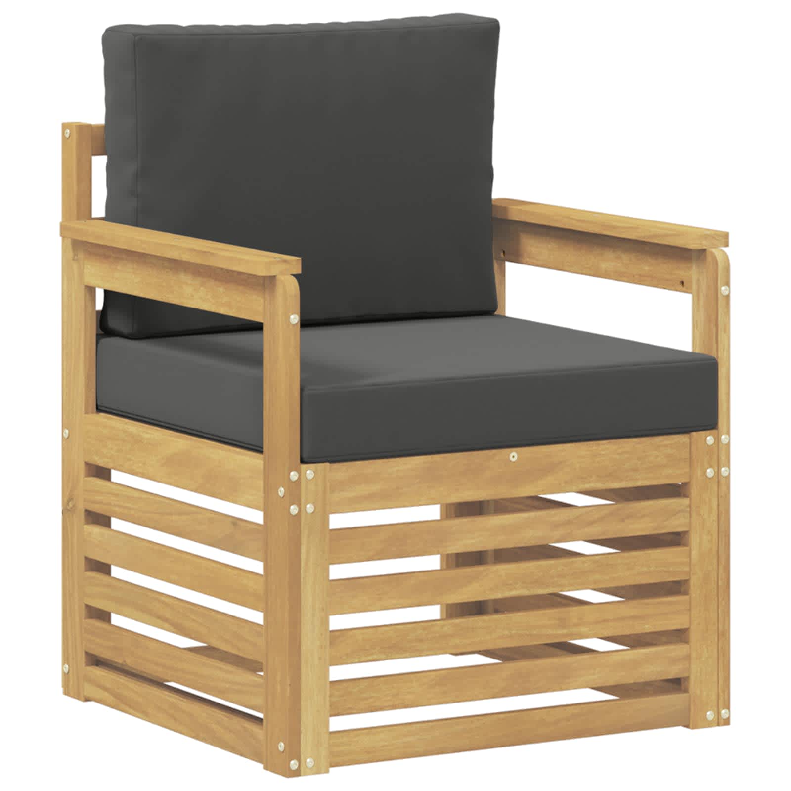 2 Stück Outdoor-Sofagarnitur Polyester Weiß und Anthrazit
