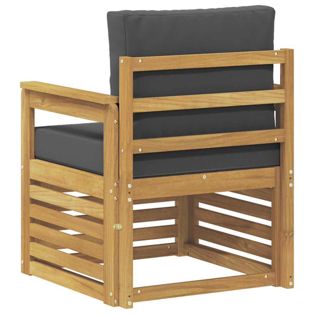 2 Stück Outdoor-Sofagarnitur Polyester Weiß und Anthrazit
