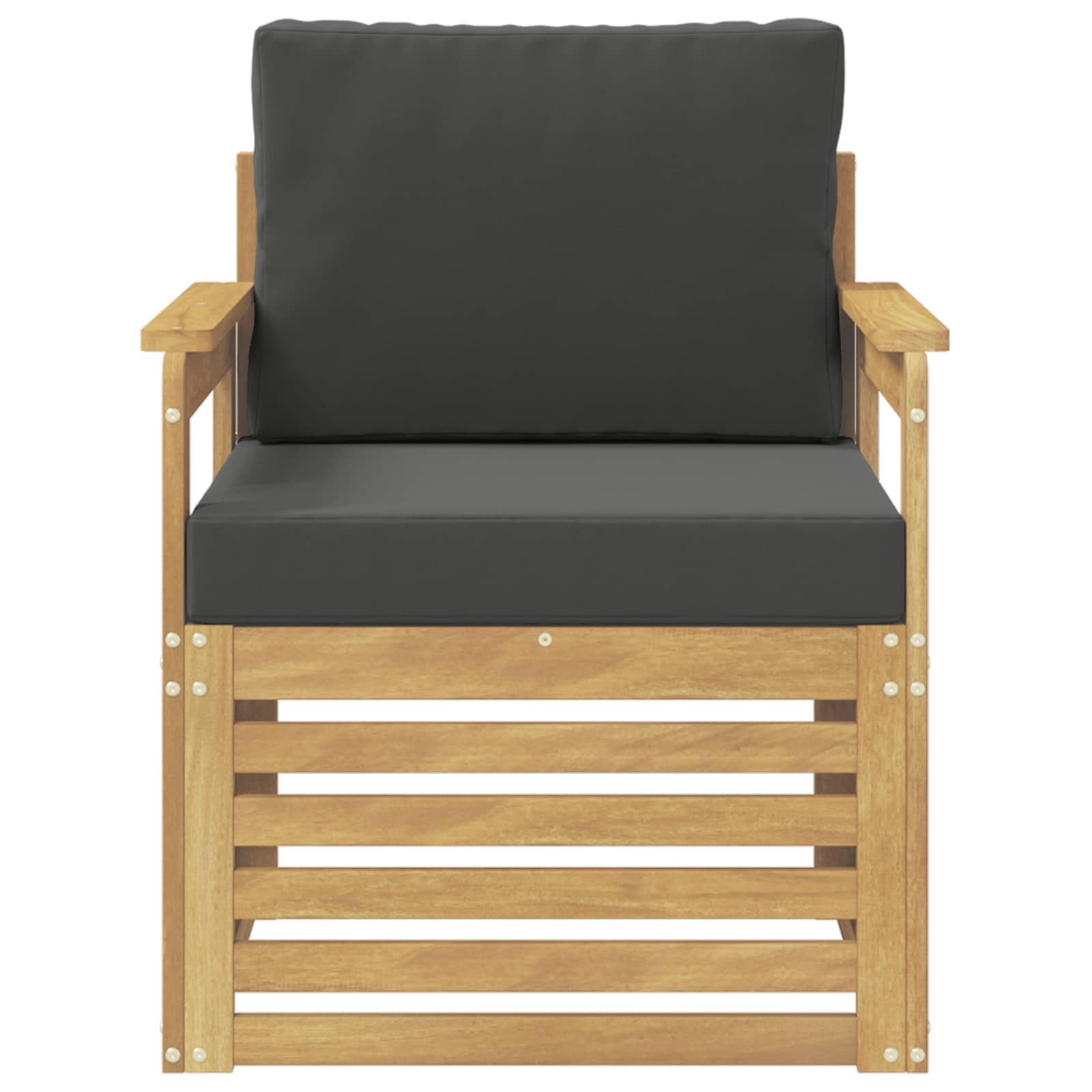 2 Stück Outdoor-Sofagarnitur Polyester Weiß und Anthrazit