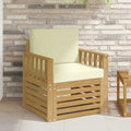 2 Stück Outdoor-Sofagarnitur Polyester Weiß und Creme