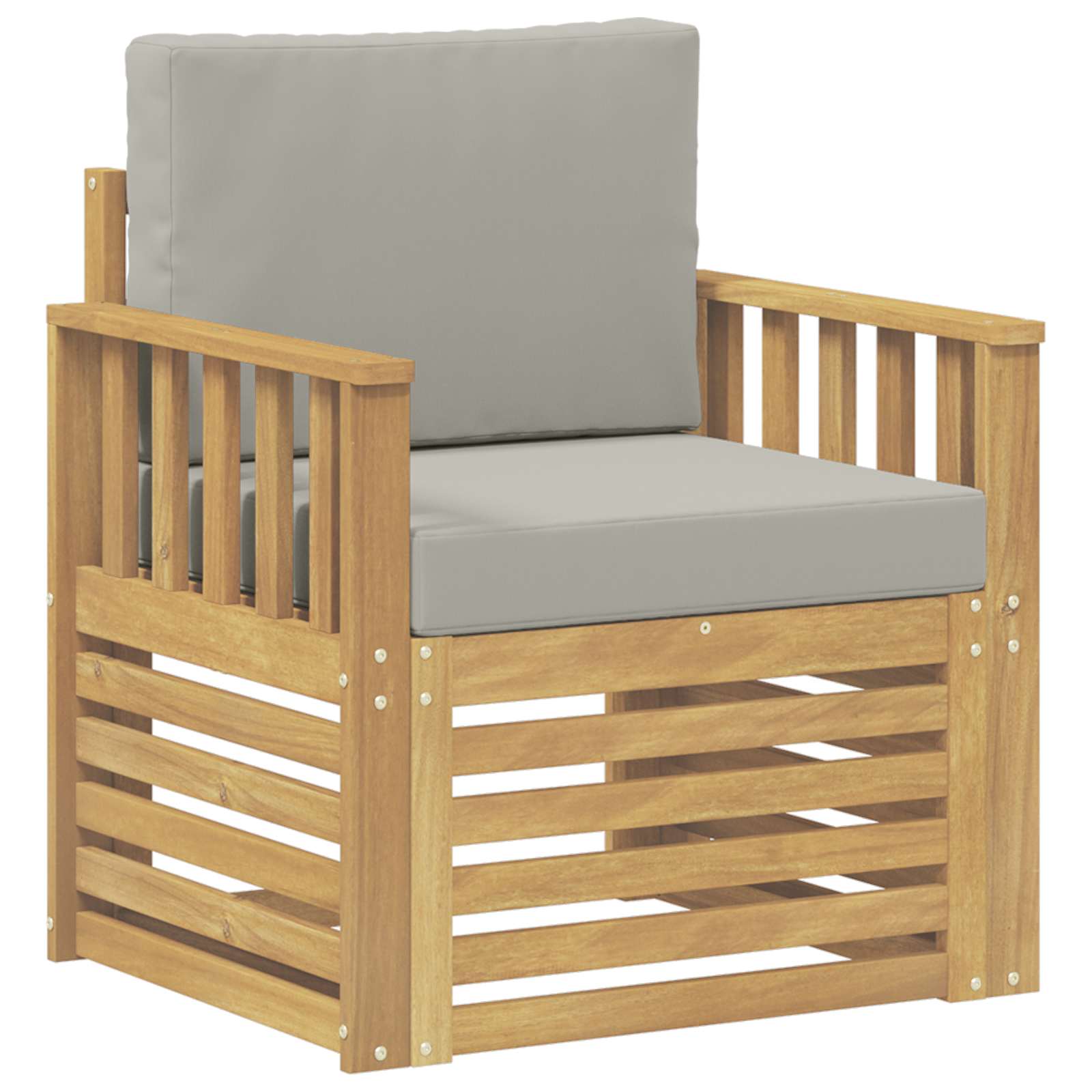2 Stück Outdoor-Sofagarnitur Polyester Weiß und Hellgrau