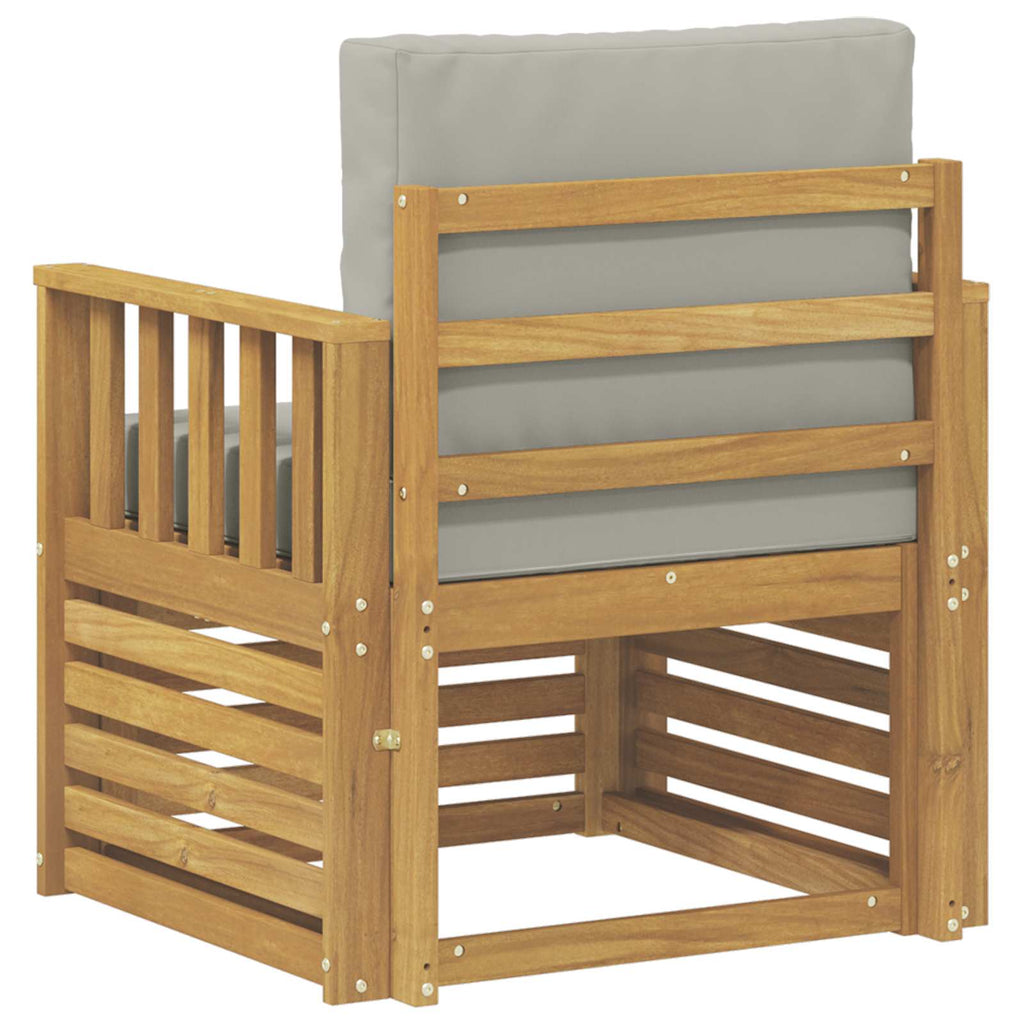 2 Stück Outdoor-Sofagarnitur Polyester Weiß und Hellgrau