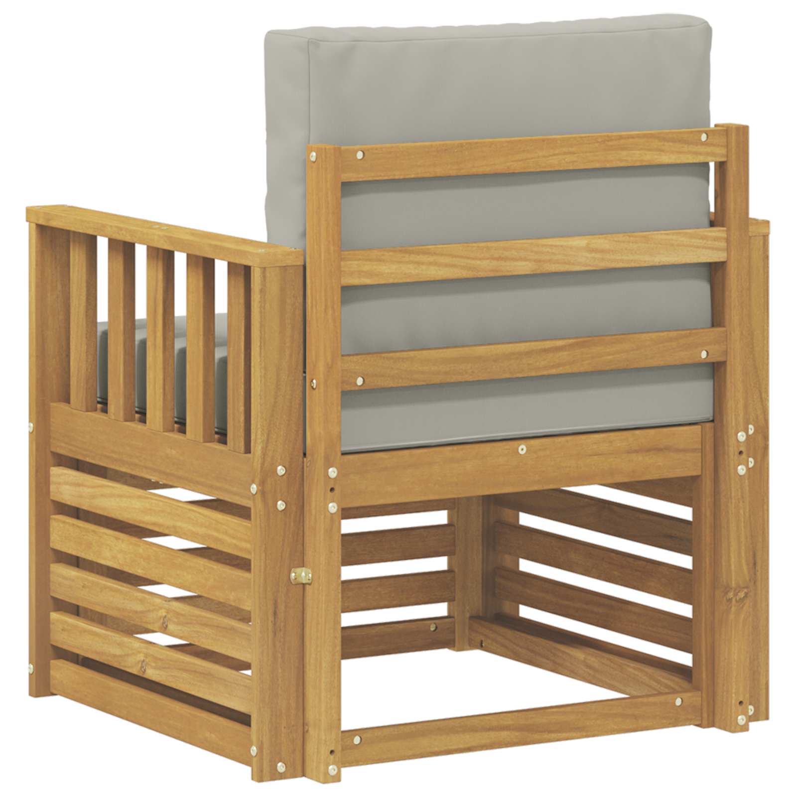 2 Stück Outdoor-Sofagarnitur Polyester Weiß und Hellgrau