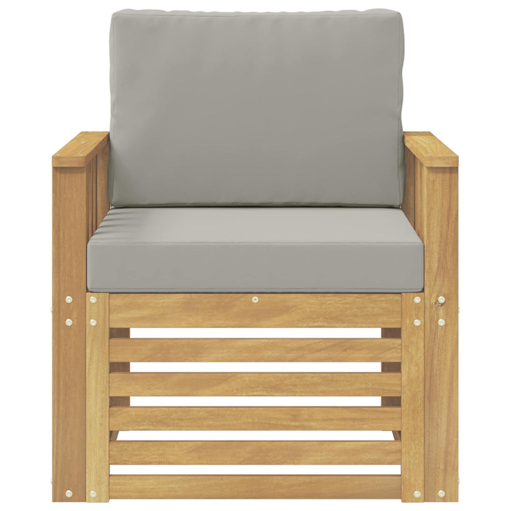 2 Stück Outdoor-Sofagarnitur Polyester Weiß und Hellgrau