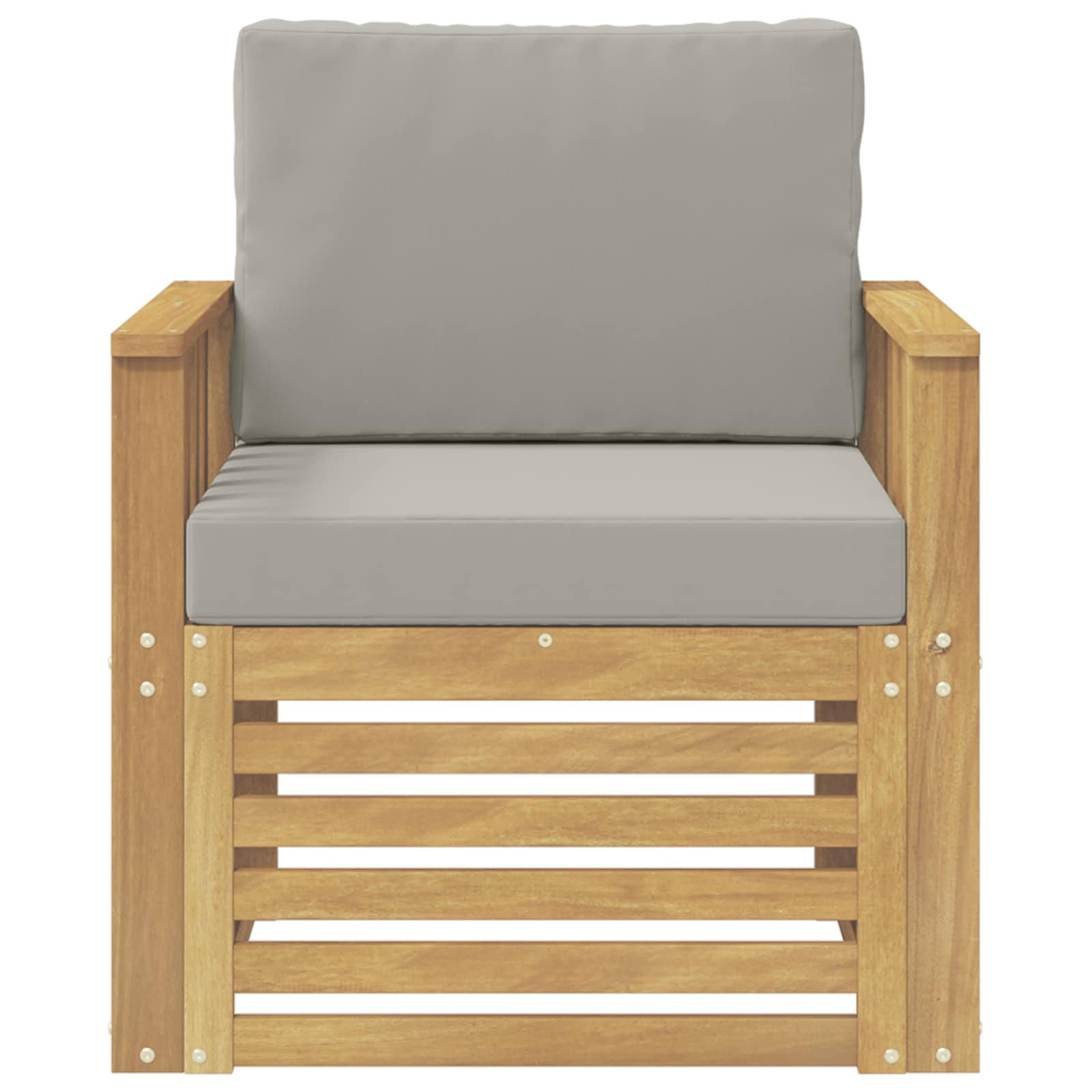 2 Stück Outdoor-Sofagarnitur Polyester Weiß und Hellgrau