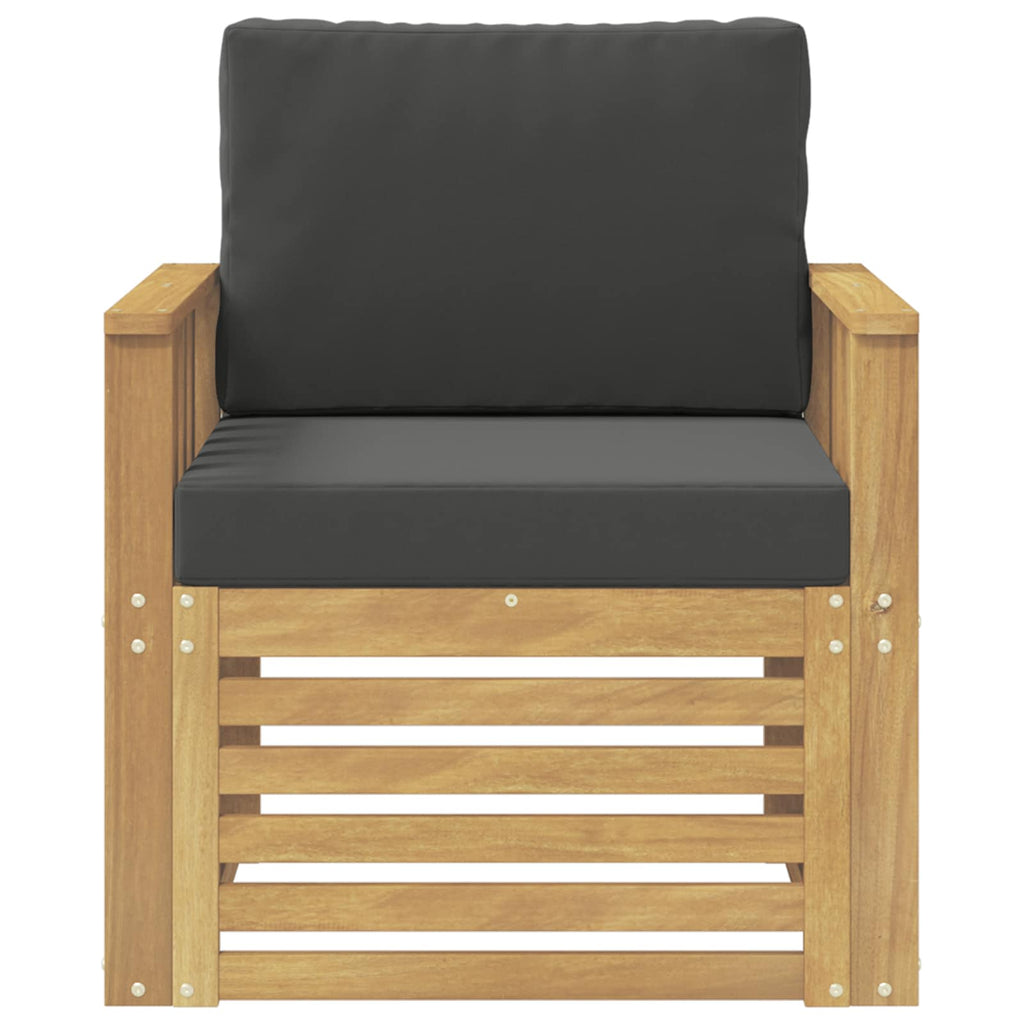 2 Stück Outdoor-Sofagarnitur Polyester Weiß und Anthrazit