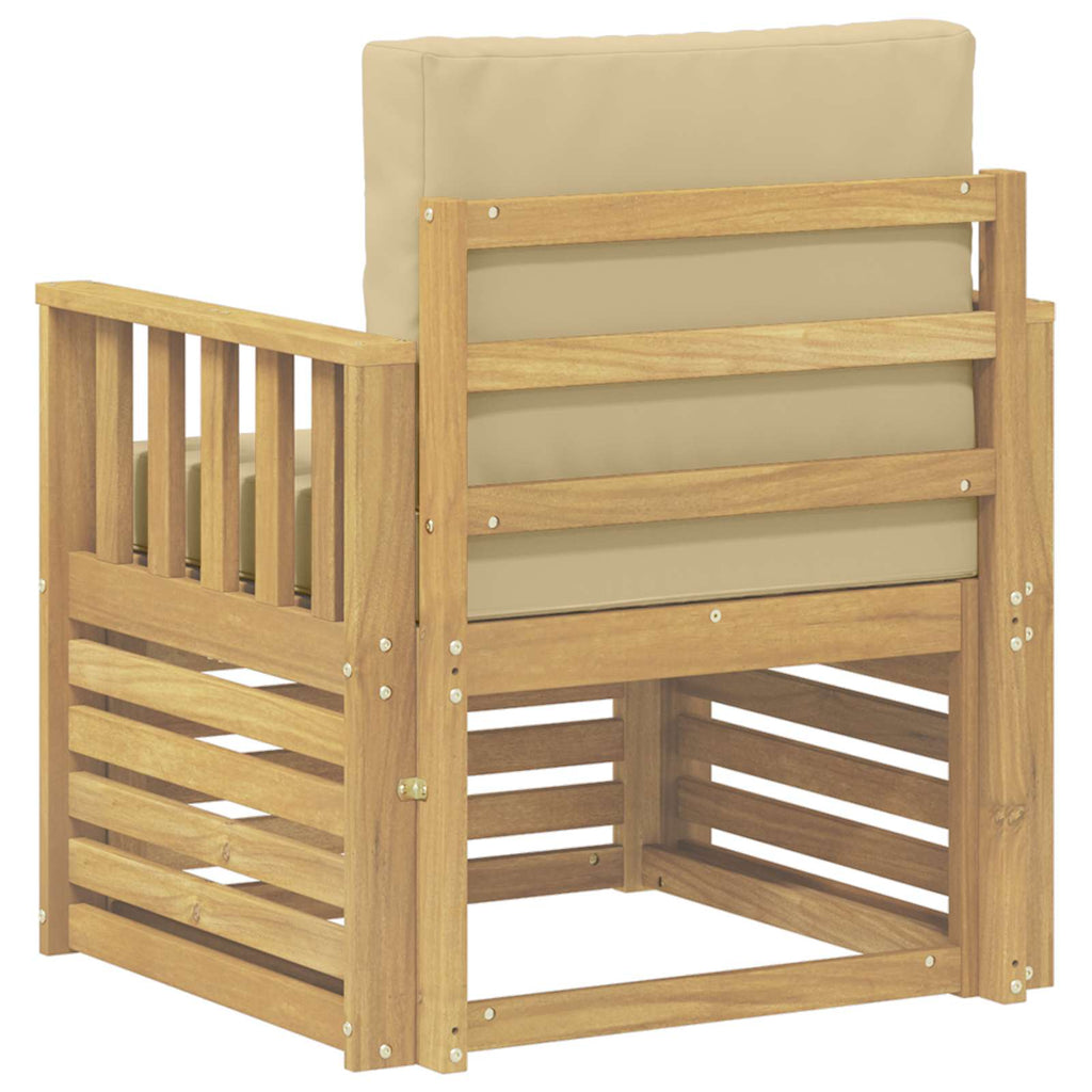 2 Stück Outdoor-Sofagarnitur Polyester Weiß und Beige