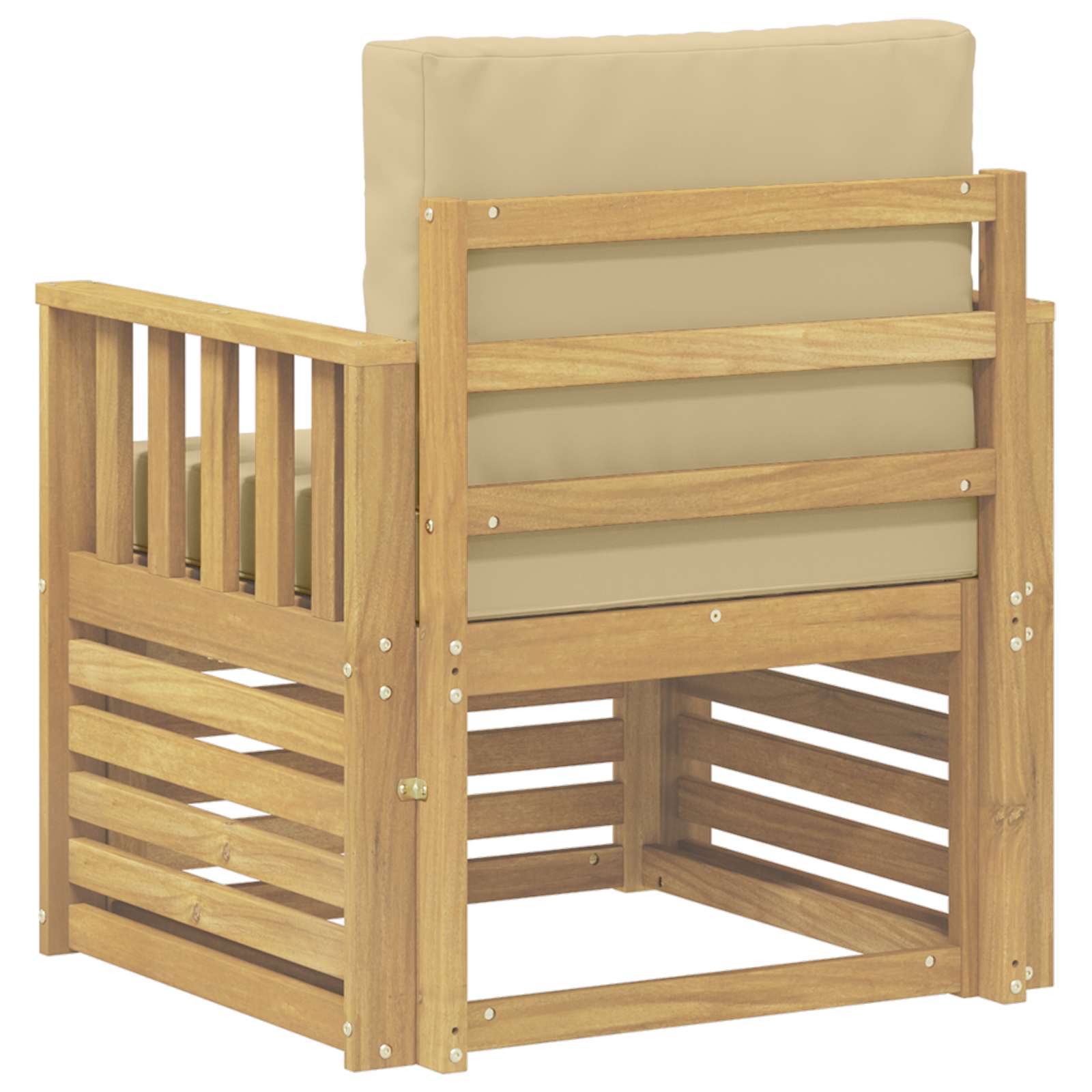 2 Stück Outdoor-Sofagarnitur Polyester Weiß und Beige