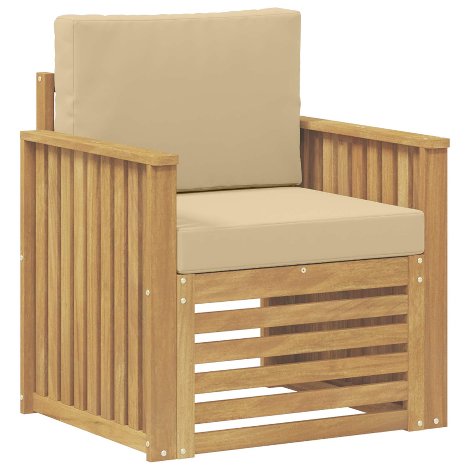 Outdoor-Sofagarnitur Polyester Weiß