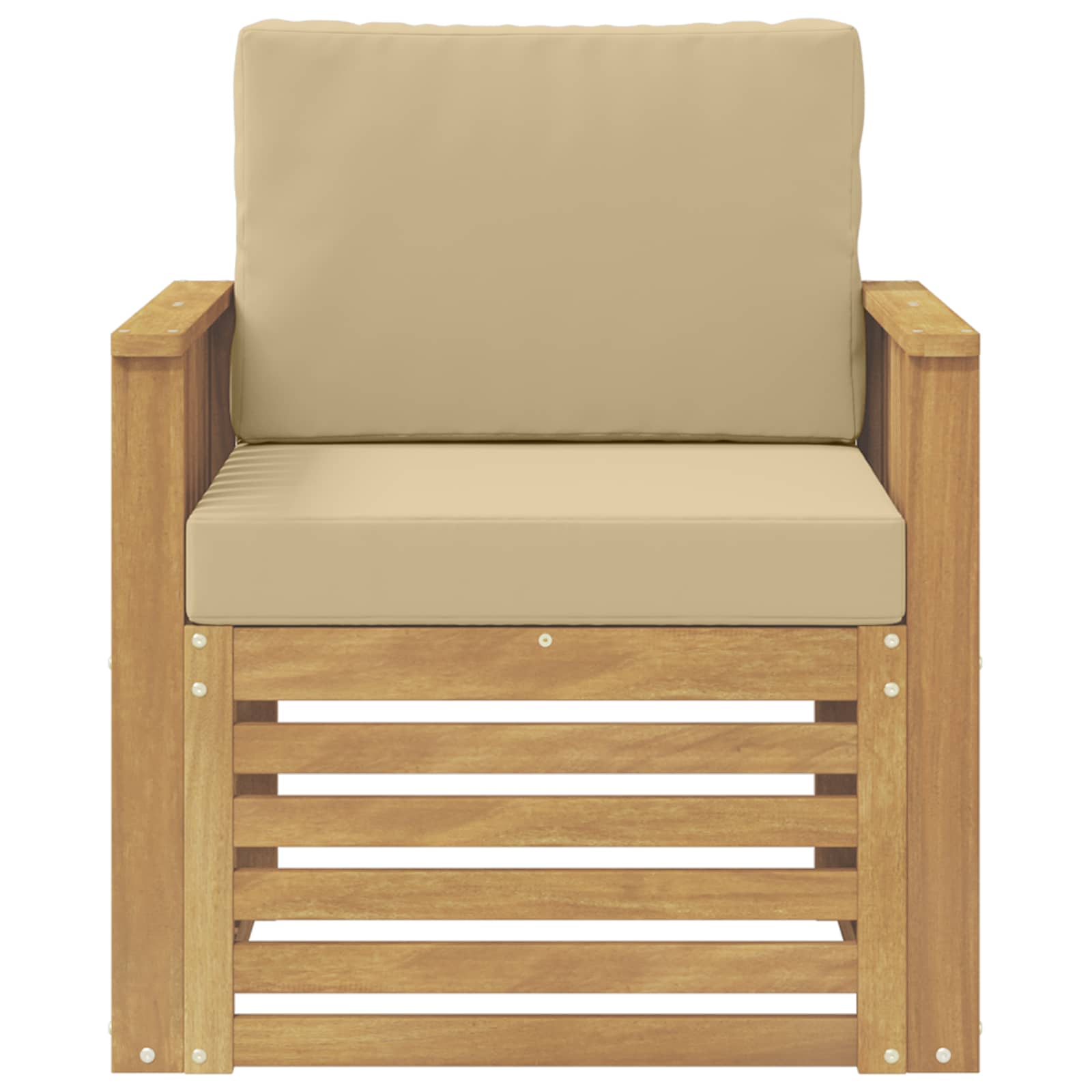 Outdoor-Sofagarnitur Polyester Weiß