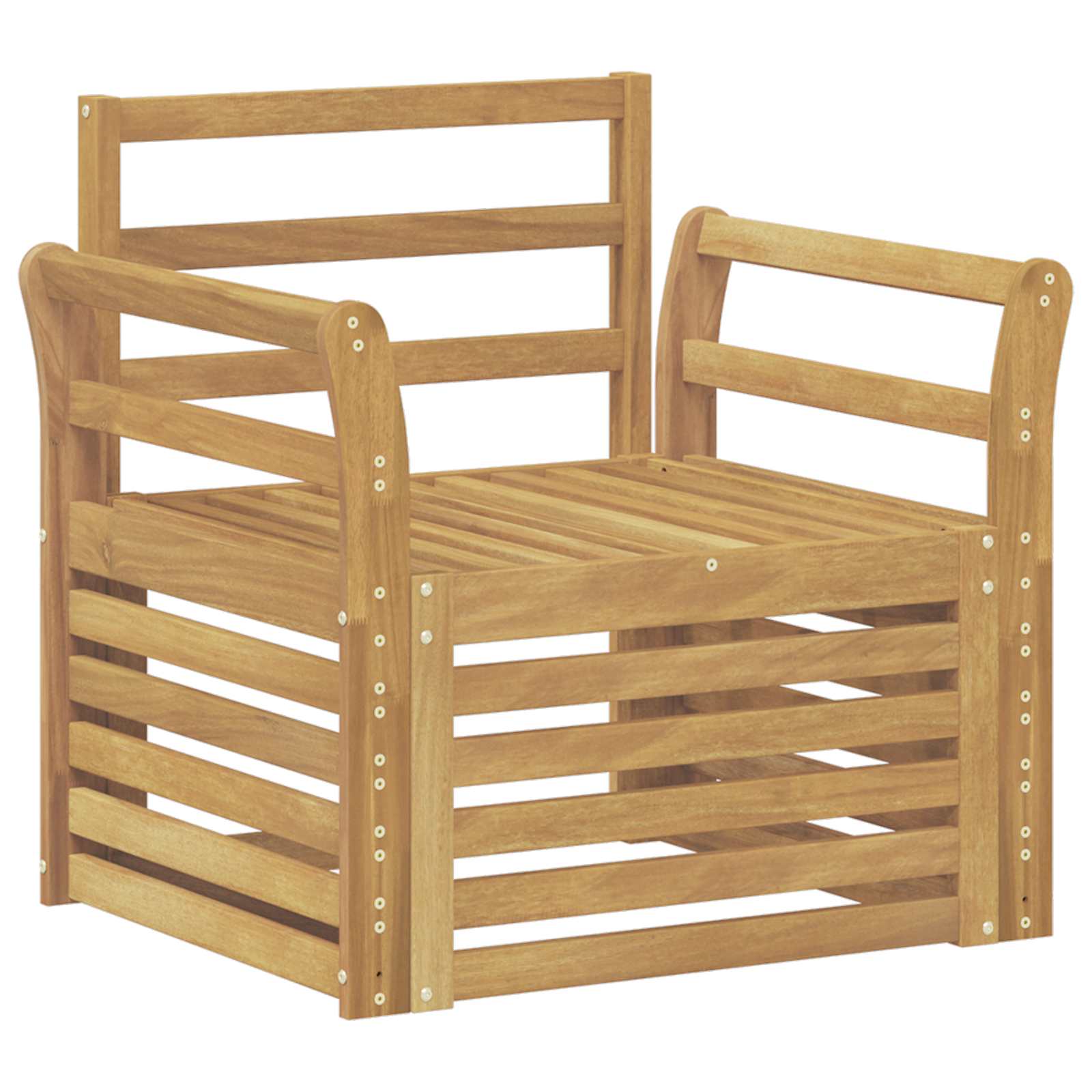 Outdoor-Sofagarnitur Massivholz Akazie Weiß