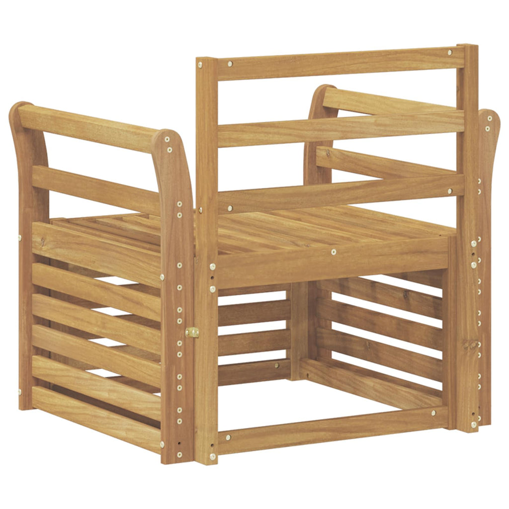 Outdoor-Sofagarnitur Massivholz Akazie Weiß