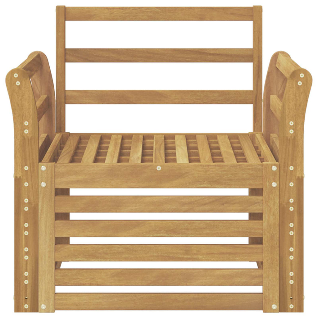 Outdoor-Sofagarnitur Massivholz Akazie Weiß