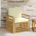 Outdoor-Sofagarnitur Polyester Weiß