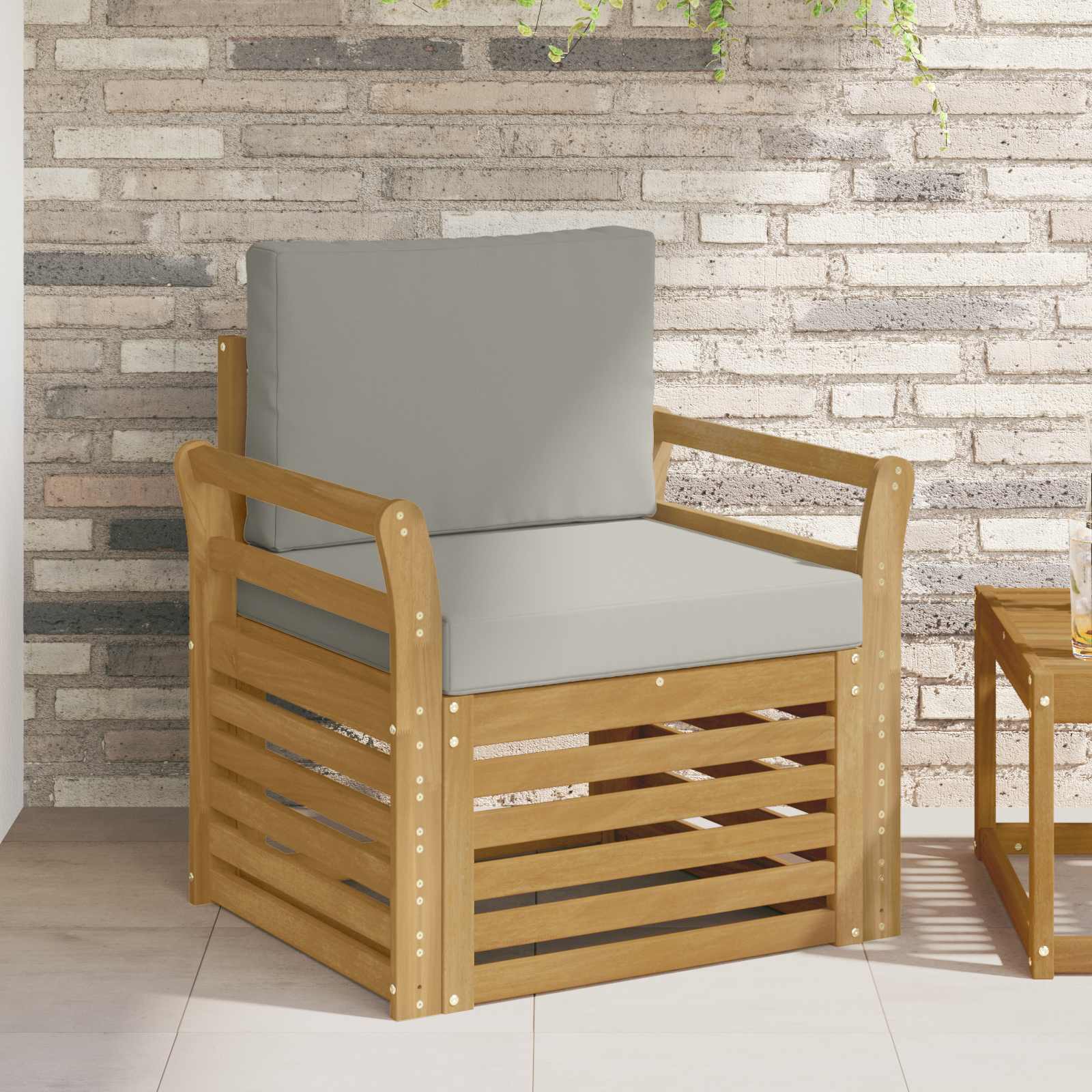 Outdoor-Sofagarnitur Polyester Weiß