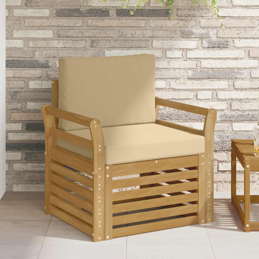 Outdoor-Sofagarnitur Polyester Weiß