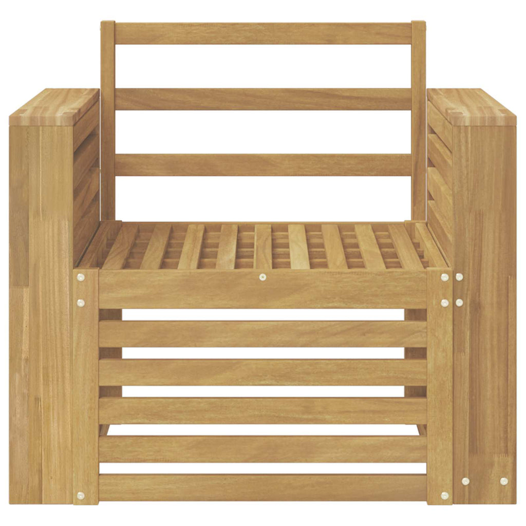 Outdoor-Sofagarnitur Massivholz Akazie Weiß