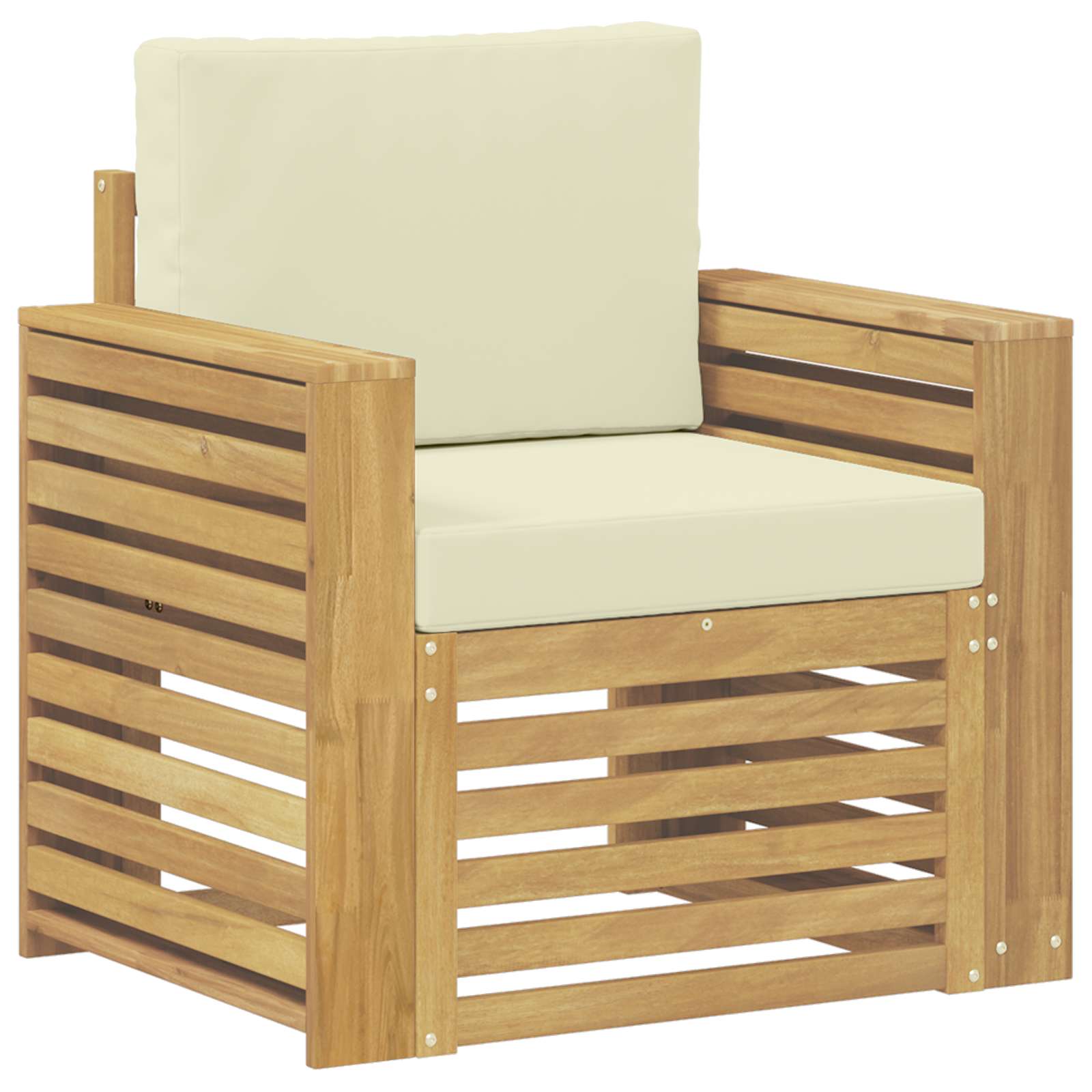 Outdoor-Sofagarnitur Polyester Weiß