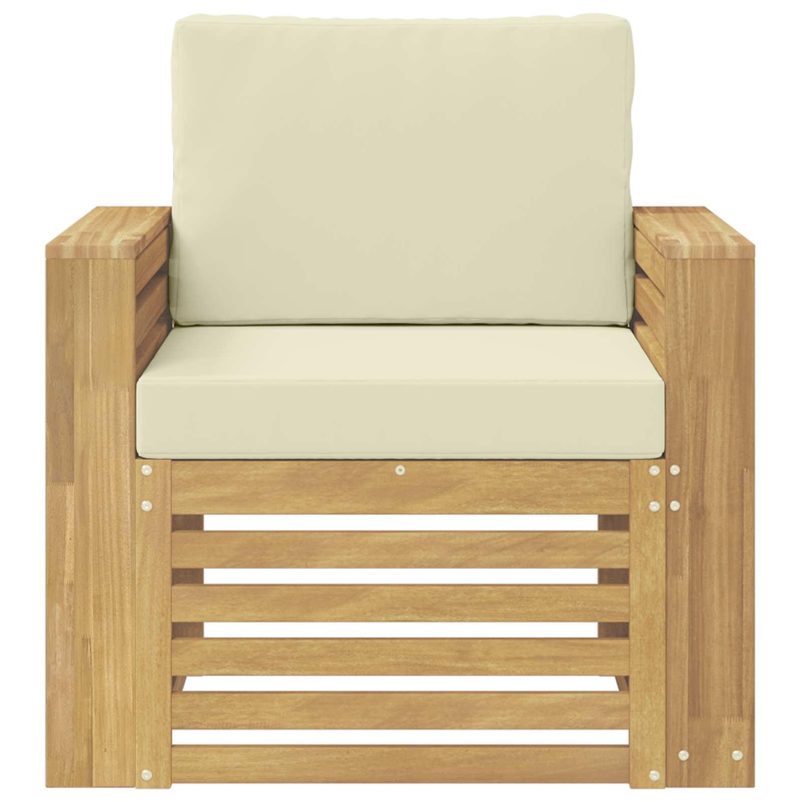 Outdoor-Sofagarnitur Polyester Weiß