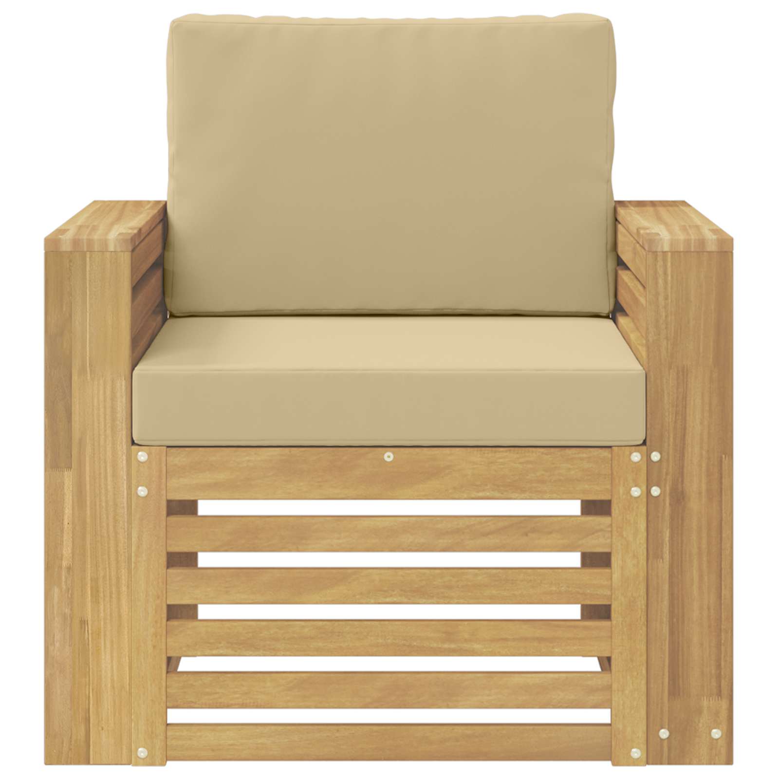 Outdoor-Sofagarnitur Polyester Weiß