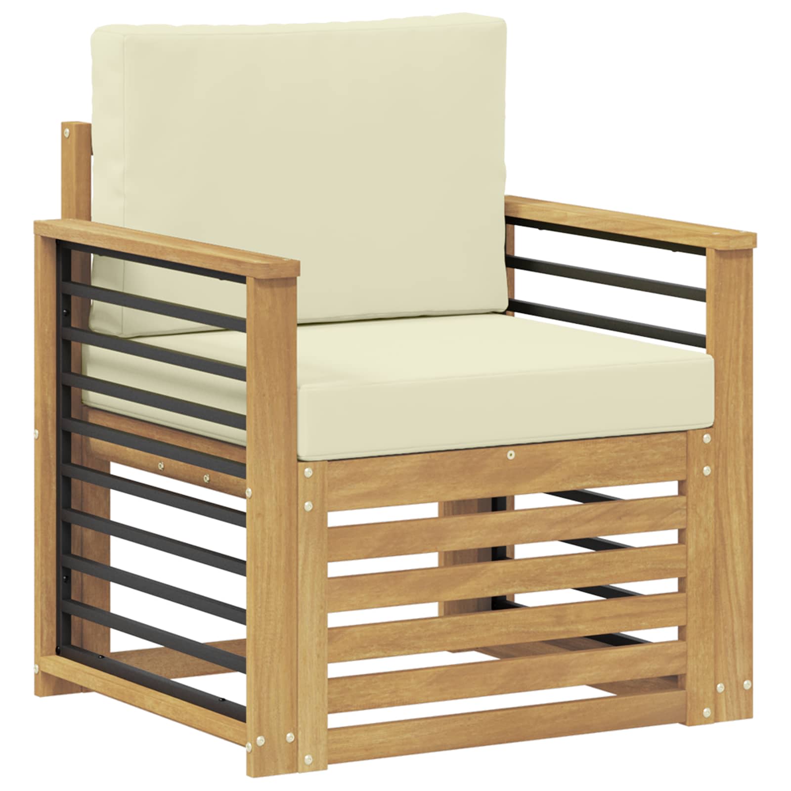 Outdoor-Sofagarnitur Polyester Weiß