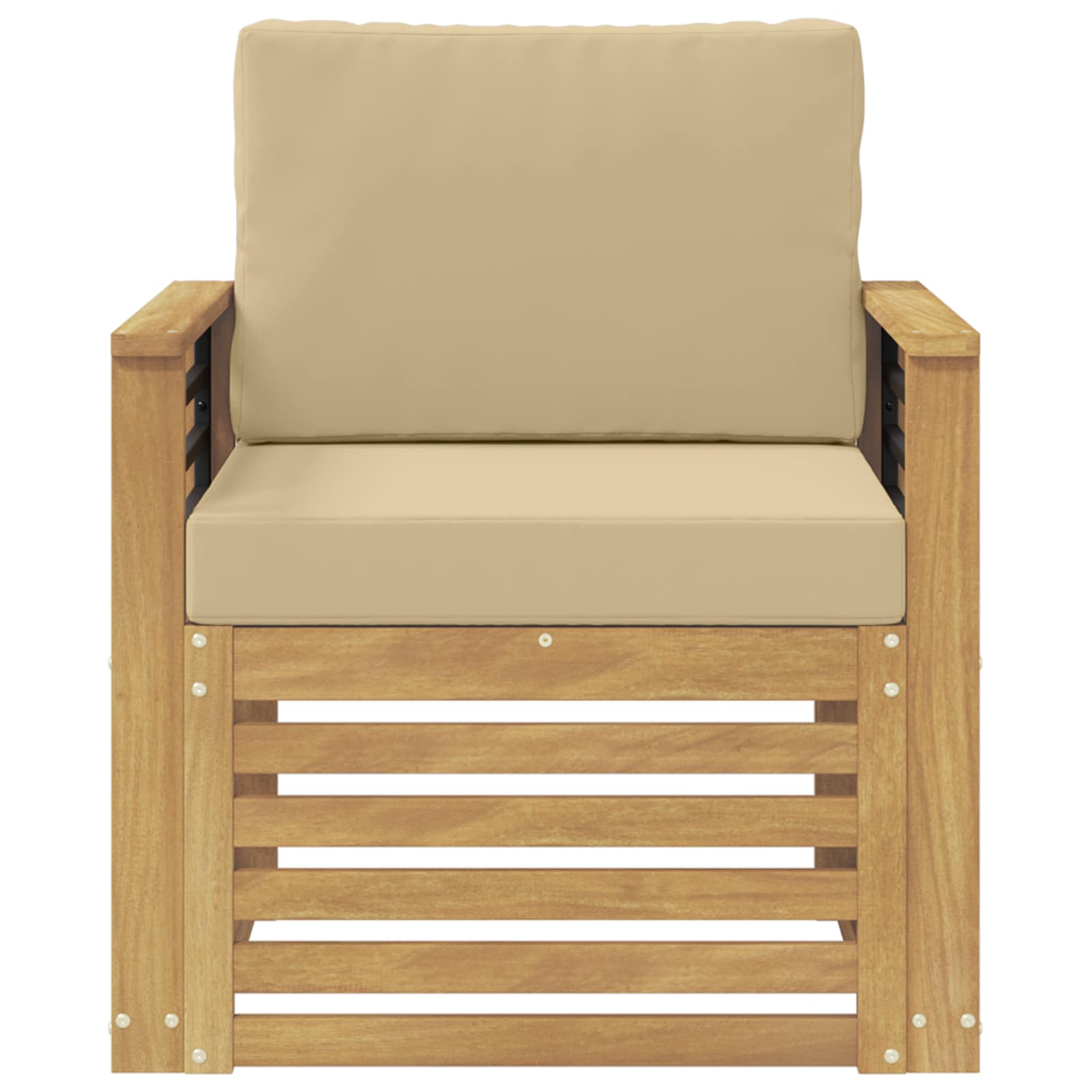 Outdoor-Sofagarnitur Polyester Weiß