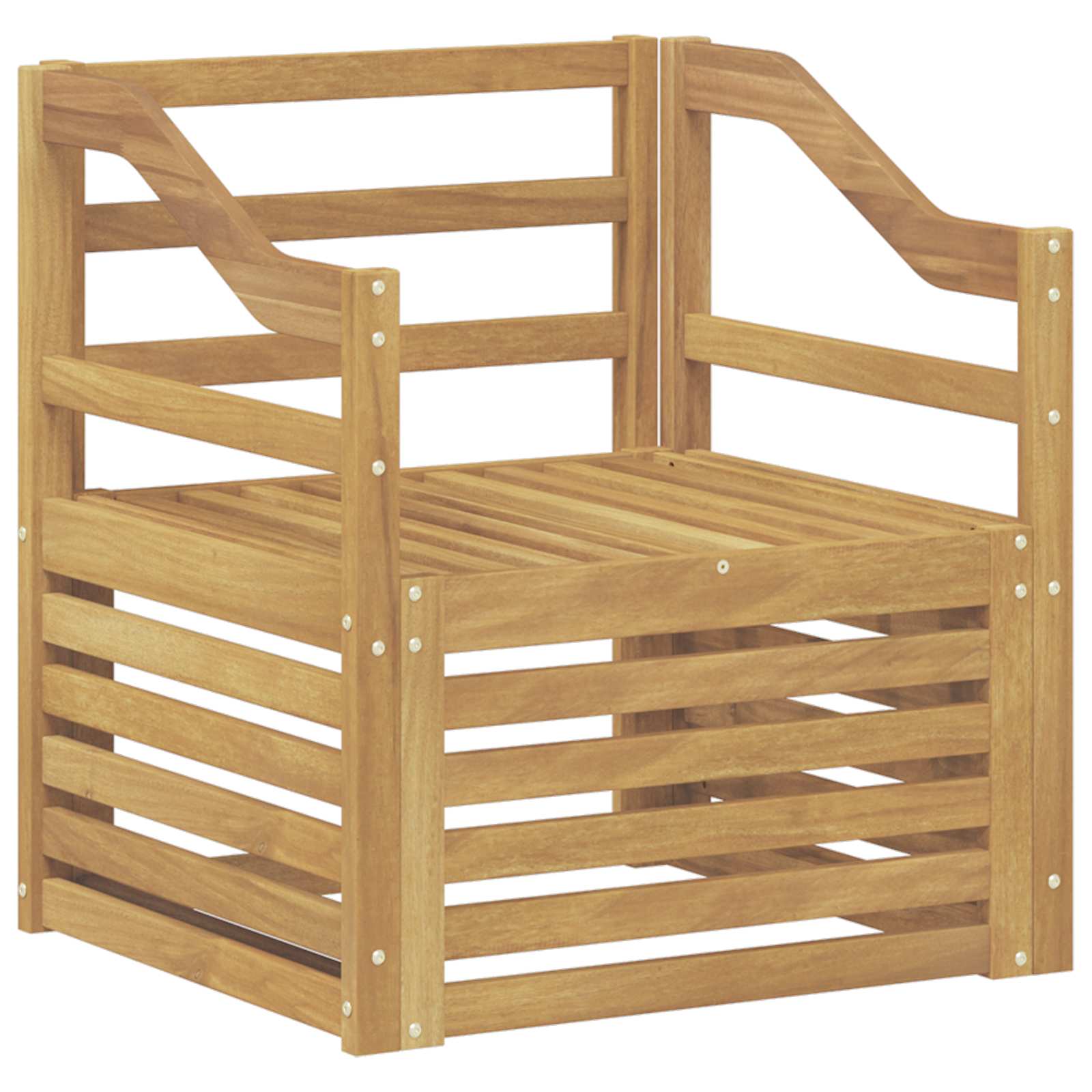 Outdoor-Sofa Massivholz Akazie Weiß
