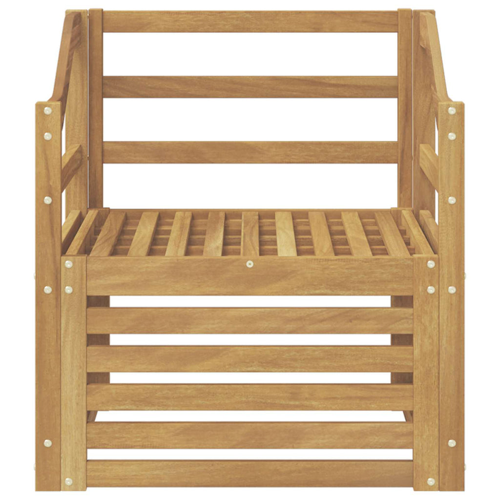 Outdoor-Sofa Massivholz Akazie Weiß