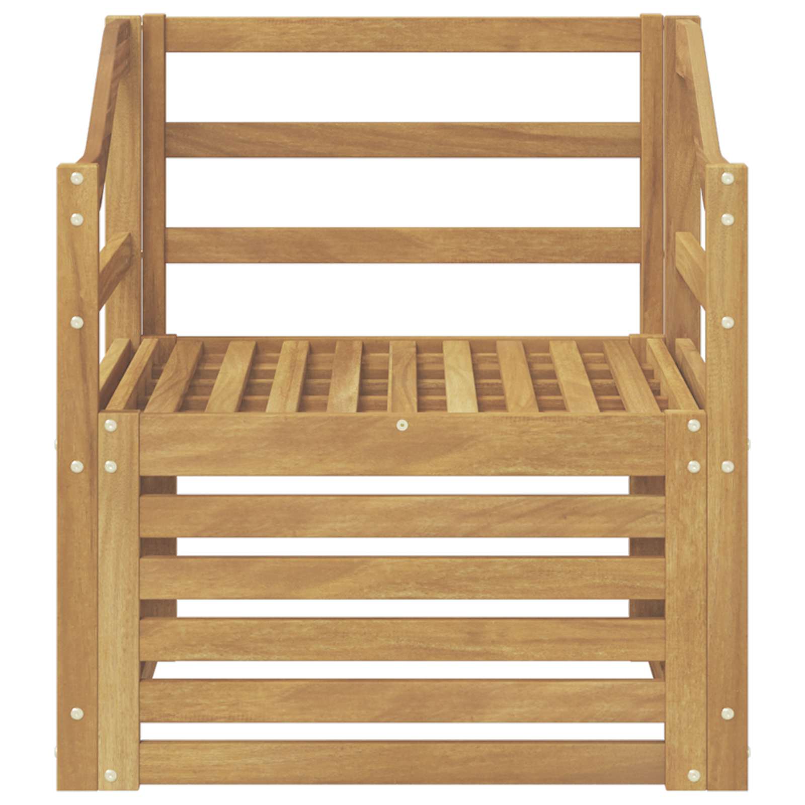 Outdoor-Sofa Massivholz Akazie Weiß