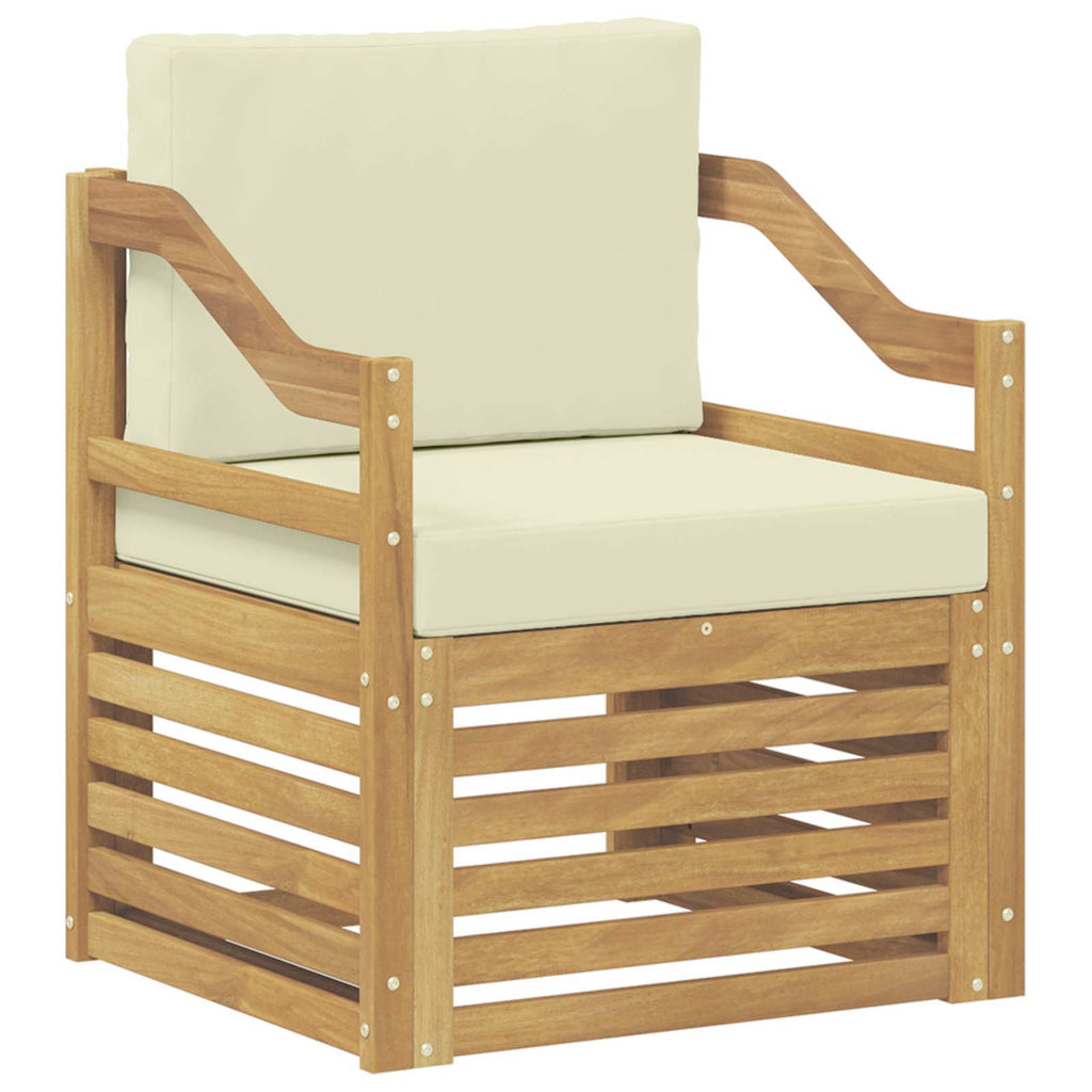 Outdoor-Sofa Polyester Weiß und Creme