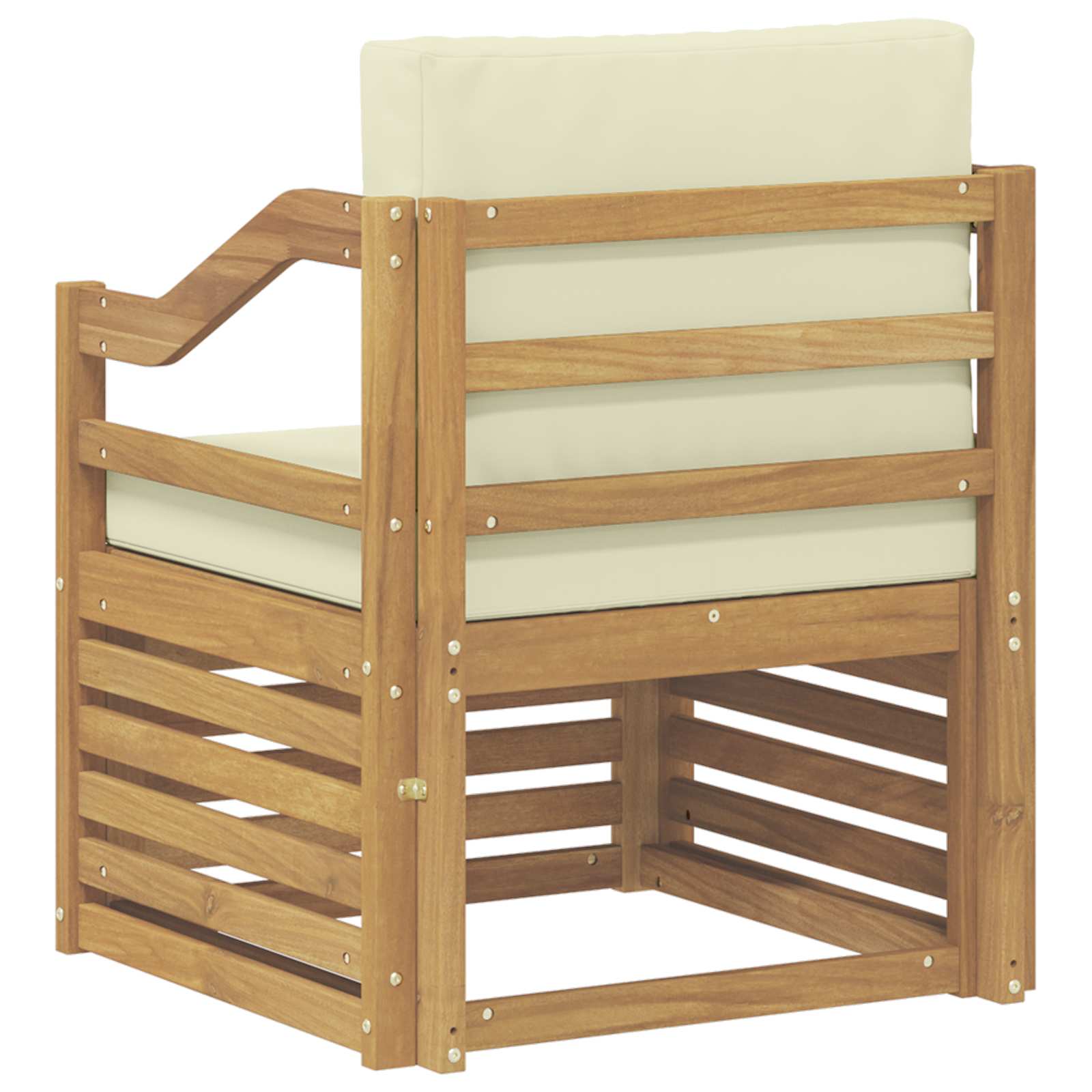 Outdoor-Sofa Polyester Weiß und Creme