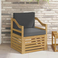 Outdoor-Sofa Polyester Weiß und Anthrazit