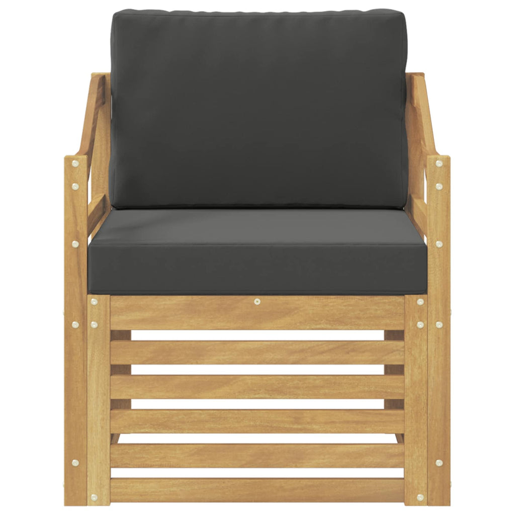 Outdoor-Sofa Polyester Weiß und Anthrazit