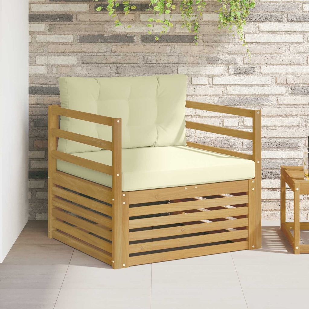Outdoor-Sofa Weiß und Creme