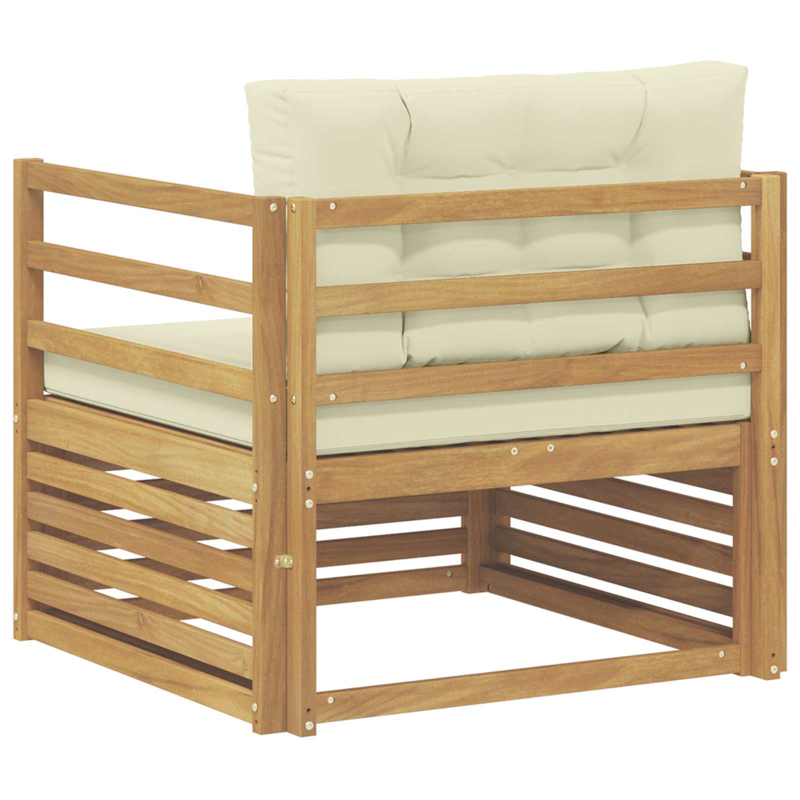 Outdoor-Sofa Weiß und Creme