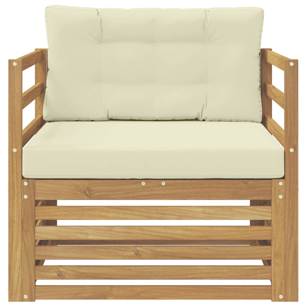 Outdoor-Sofa Weiß und Creme