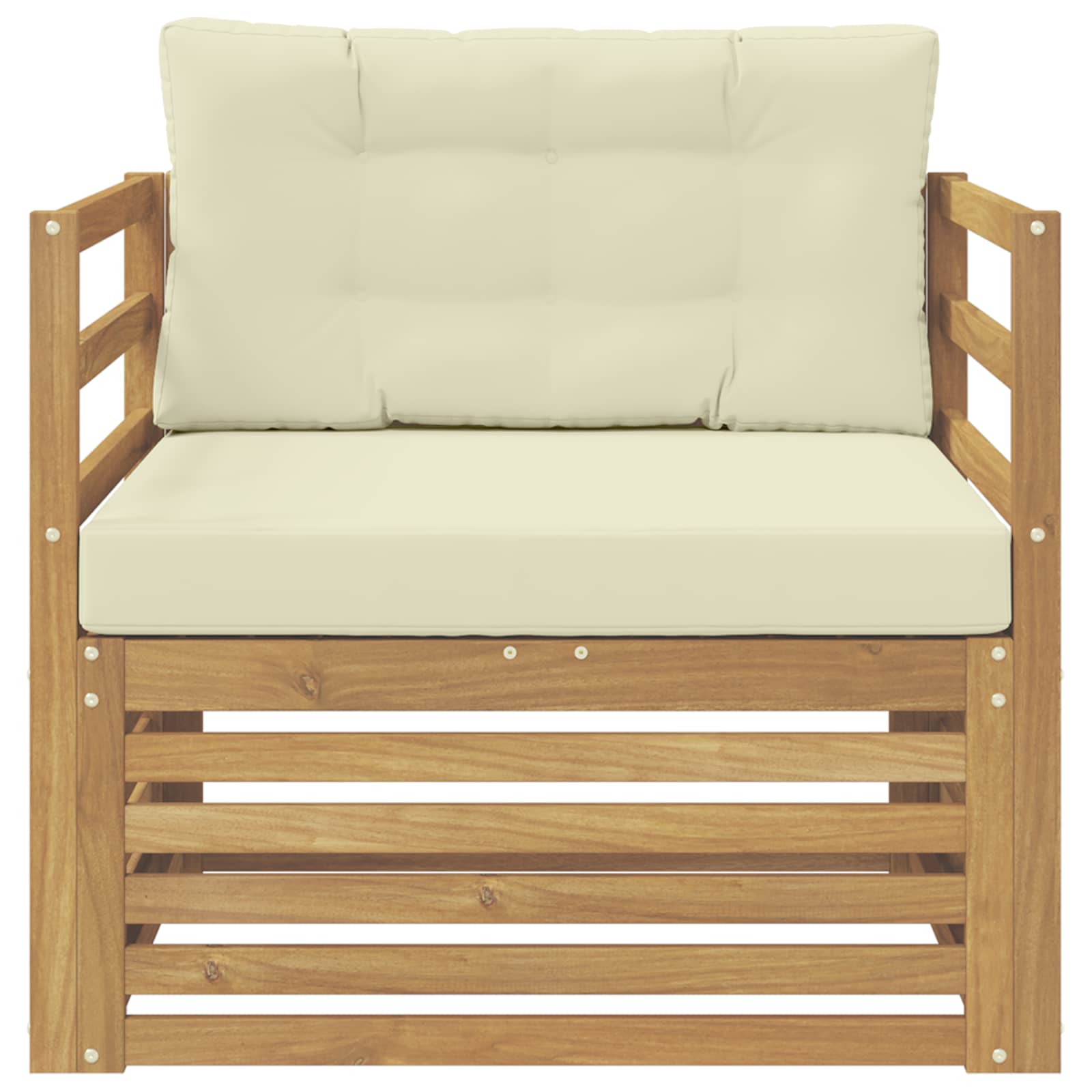 Outdoor-Sofa Weiß und Creme