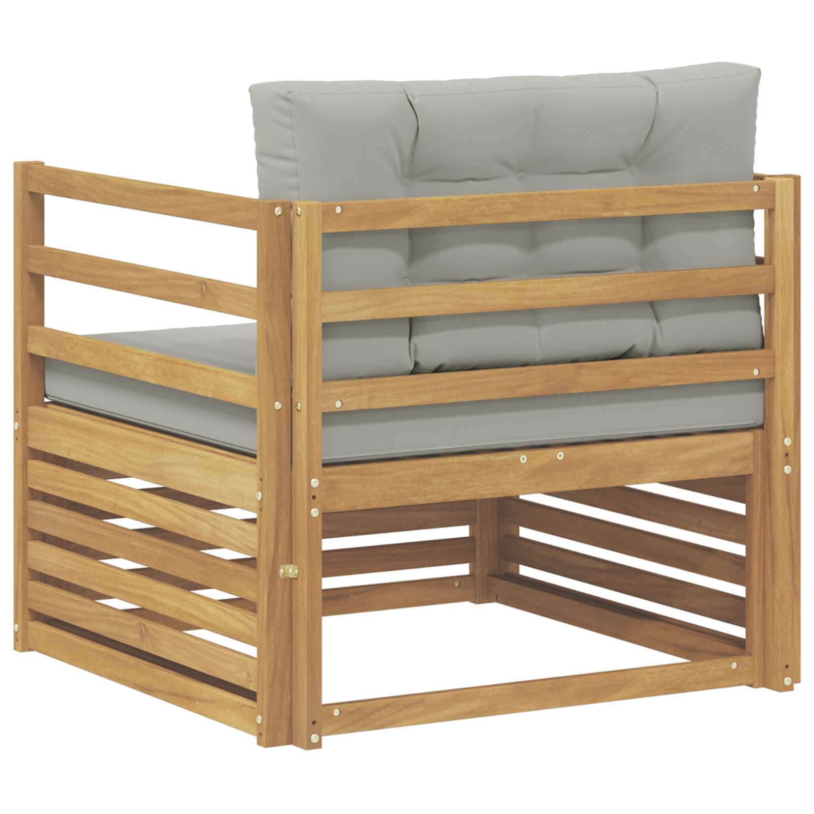 Outdoor-Sofa Weiß und Hellgrau