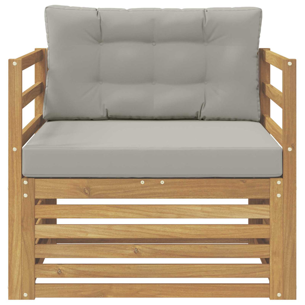 Outdoor-Sofa Weiß und Hellgrau