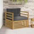 Outdoor-Sofa Weiß und Anthrazit