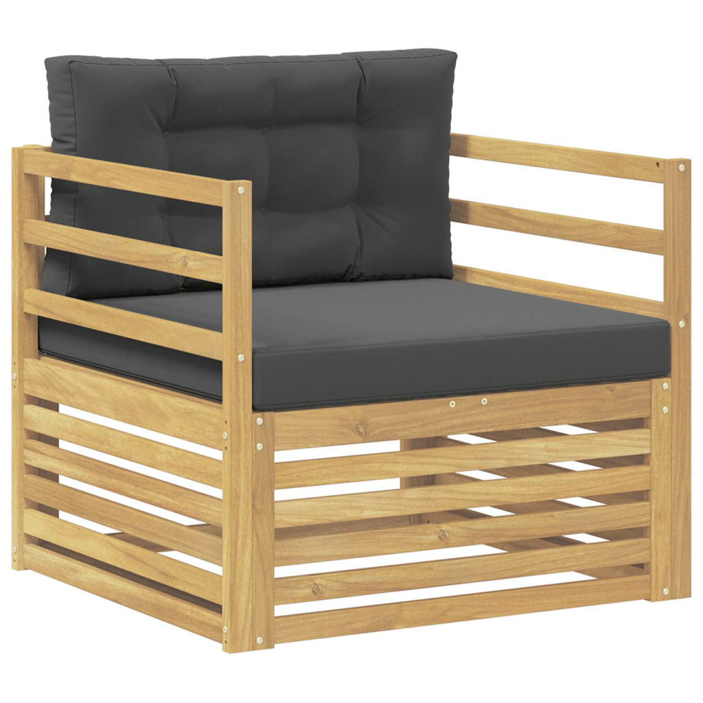 Outdoor-Sofa Weiß und Anthrazit