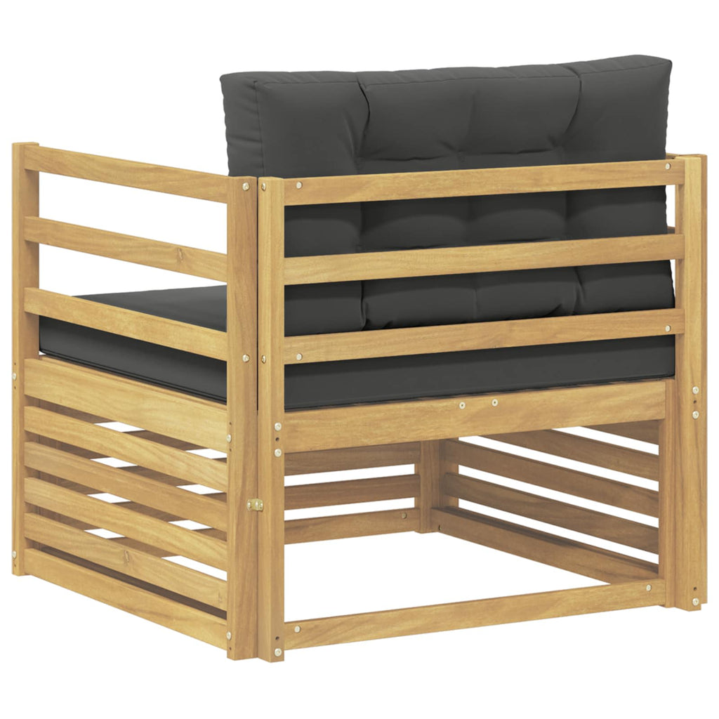 Outdoor-Sofa Weiß und Anthrazit