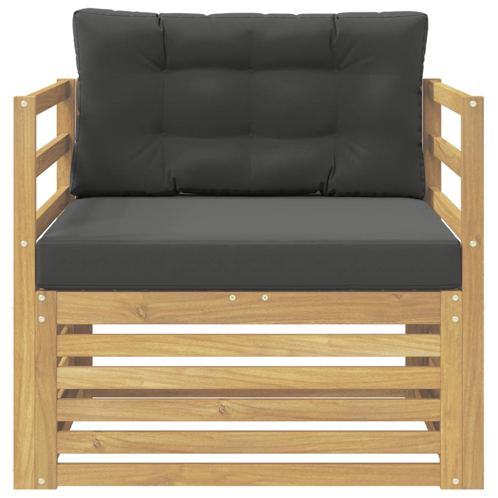 Outdoor-Sofa Weiß und Anthrazit