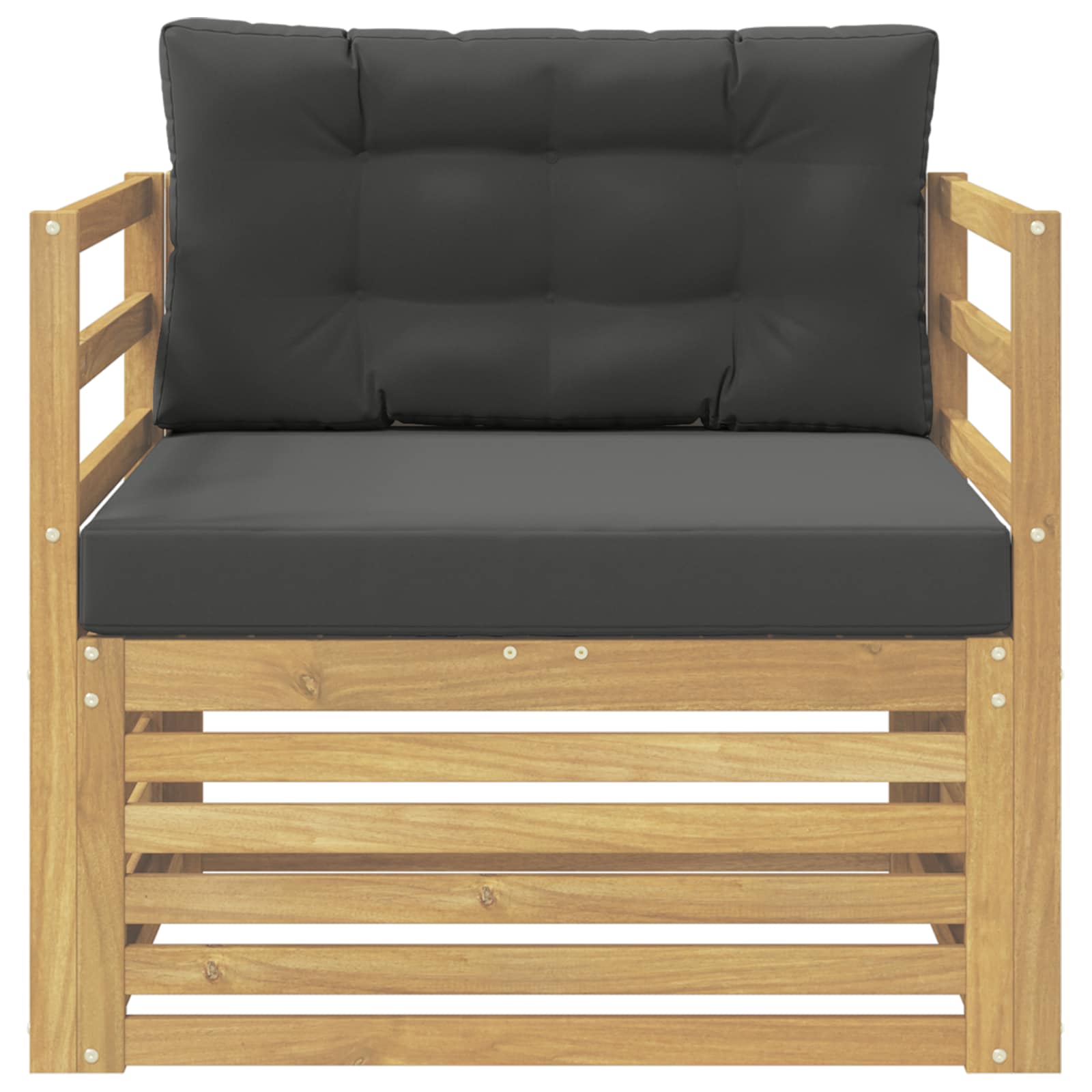Outdoor-Sofa Weiß und Anthrazit